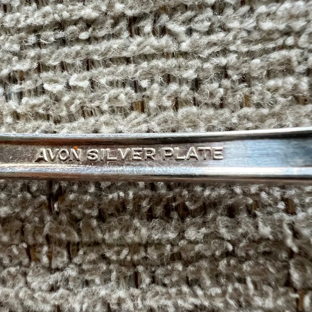 Avon Silver Plate Cocktail Fork Vintage Three Tine Appetizer Seafood Fork‎